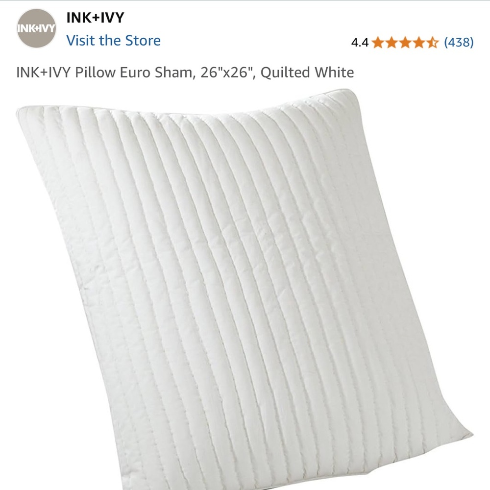 INK+IVY Quilted Euro Sham Pillow Covers